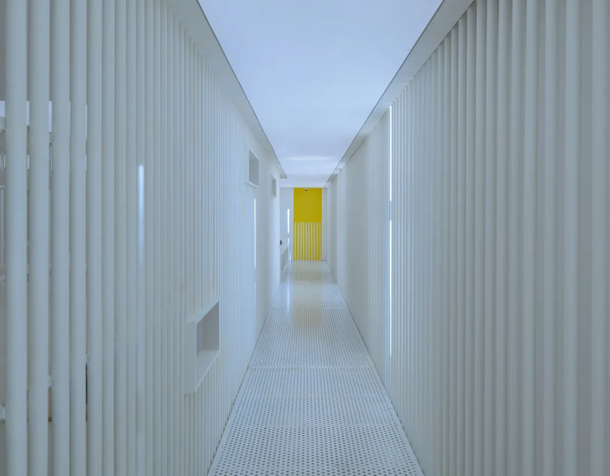 Clean commercial premises corridor